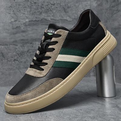 Mode Italiaanse Casual Herenschoenen Echt Leer Hoge Kwaliteit Designer Zakelijke Schoenen Luxe Merk Heren Sneakers Sport Skateboard schoenen