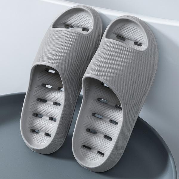 EVA Anti Slip Sole Leaking Slippers for Men's Indoor Home Soft Sole, Hollowed Out Quick Drying Hotel Bathroom Slippers