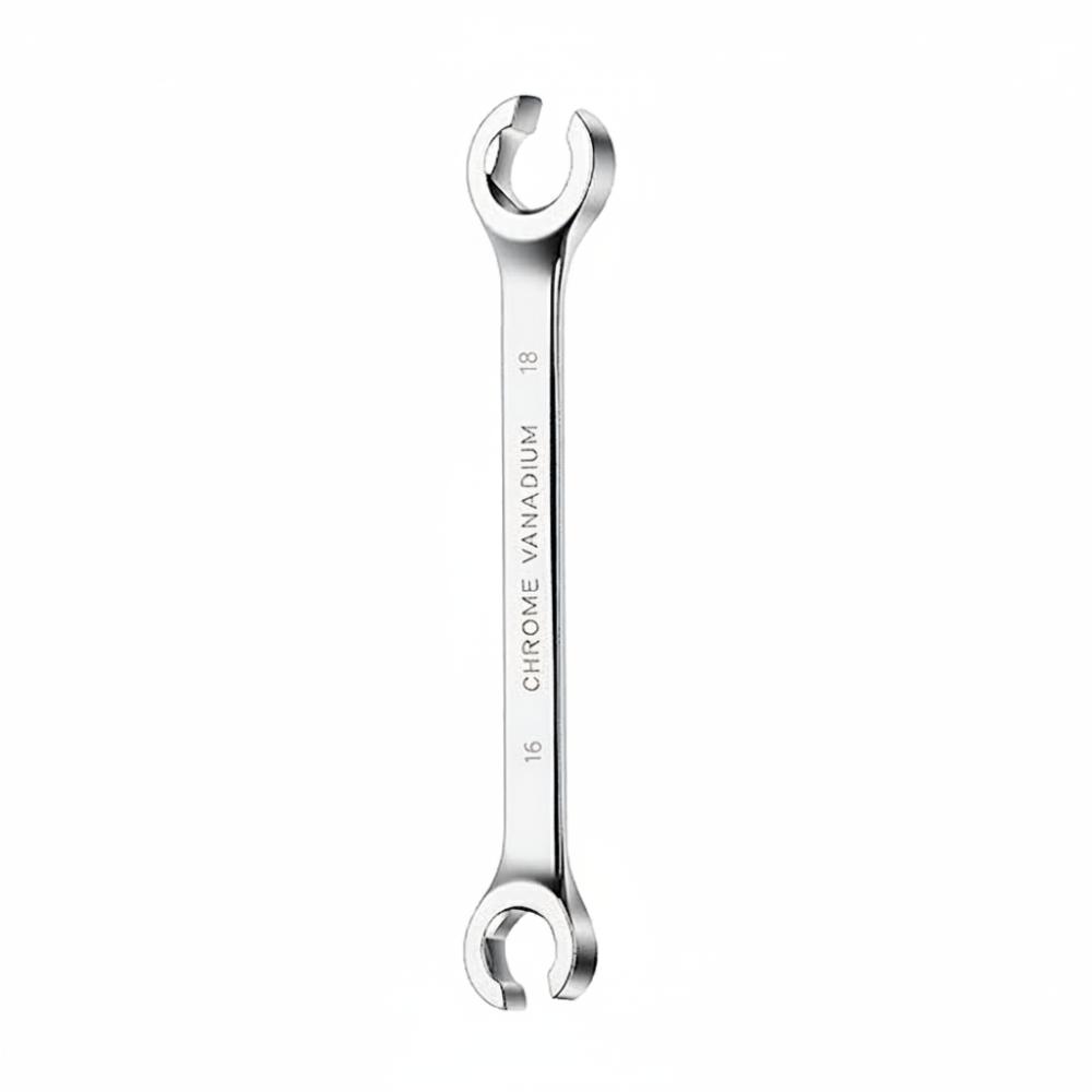 Hand Tool 8-19mm Flare Nut Wrench Mirror Finish Open Ring Brake Line Wrench Double Head High Torque Wrench Car Repair