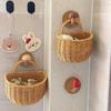 Boho Chic Wall Hanging Basket Handcrafted for Kitchen Storage and Ginger Holder