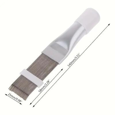 1Pc Air Conditioning Fin Cleaning Comb Stainless Steel Brush Fin Straightener Air Conditioner Cleaning Tool