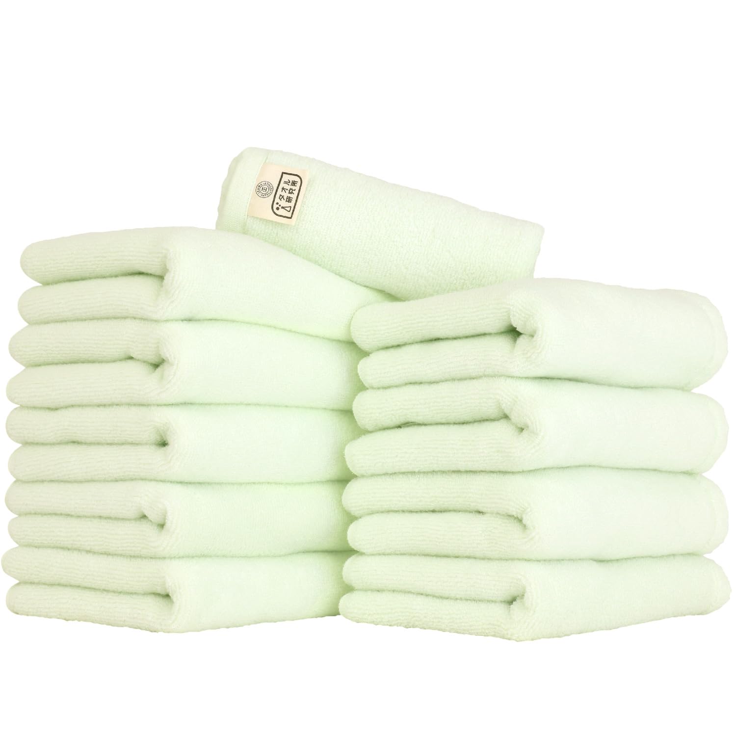 

Towel Laboratory Face Fast JapanTechnology [Air Softness] #027 Towels, Green, 10-Pack, Fluffy, Soft, Medium-Weight, Volume, Lightweight, No-Twist