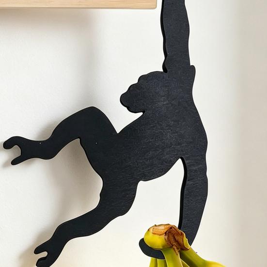Gancho con Forma de Orangután Mono Sosteniendo un Plátano Organizador Duradero Ayuda a Mantener los Plátanos Mejor Organizados para Bolsos Abrigos Llaves