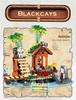 Pirate Series Medieval Black Rock Reef Skull Island Building Blocks Set
