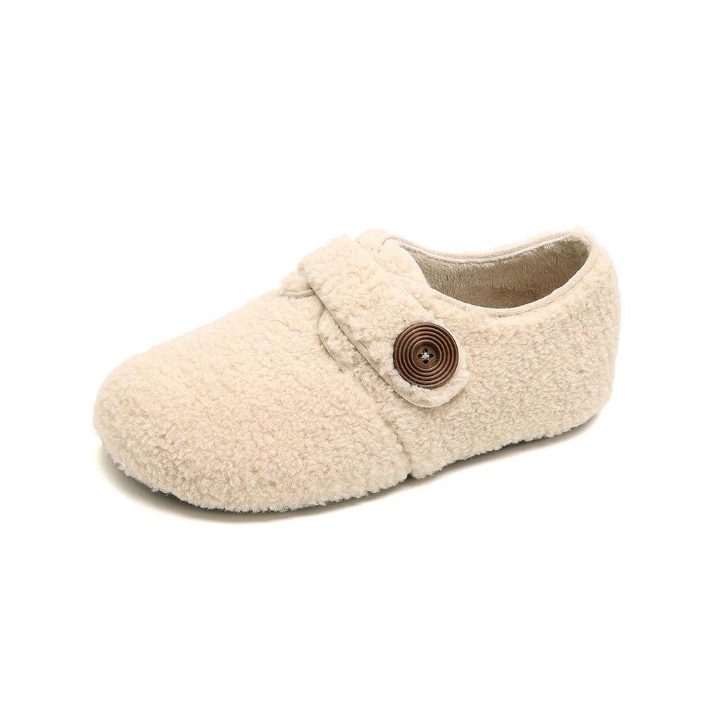 Sapatos de Lã Femininos com Estampa de Leopardo e Forro de Lã - Quentinhos para Outono/Inverno com Velcro, Sola que Aumenta a Altura e Interior Peludo