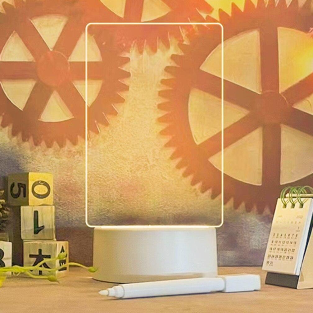 

Креативный светодиодный ночник, доска для заметок, USB доска для сообщений, праздничный светильник с ручкой, подарок для детей, украшение для подруги, ночник