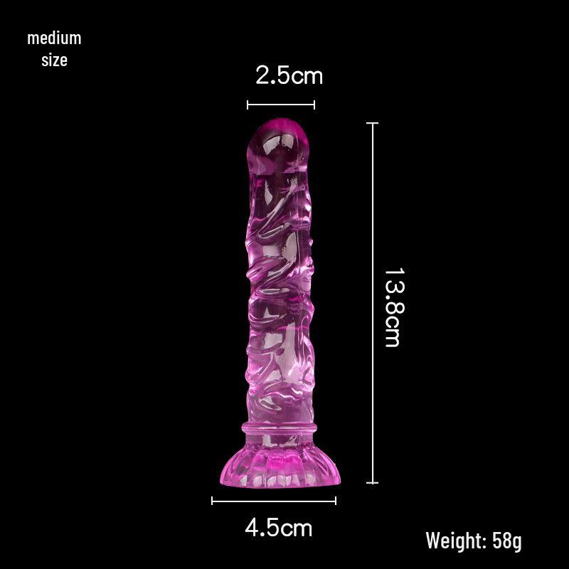 Sirena Cristal Crizantemă Ventuză Dildo & Dop Anal Filetat pentru Plăcere Realistă