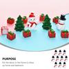 10 Pcs Mini Snowman Santa Outdoor Christmas Decor Miniature Decorations Ornament Micro Landscape Small