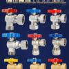 All-Copper Valve Manifold: Three-Way Union, Male/Female Thread Ball Valve for Underfloor Heating and Wall-Hung Boilers