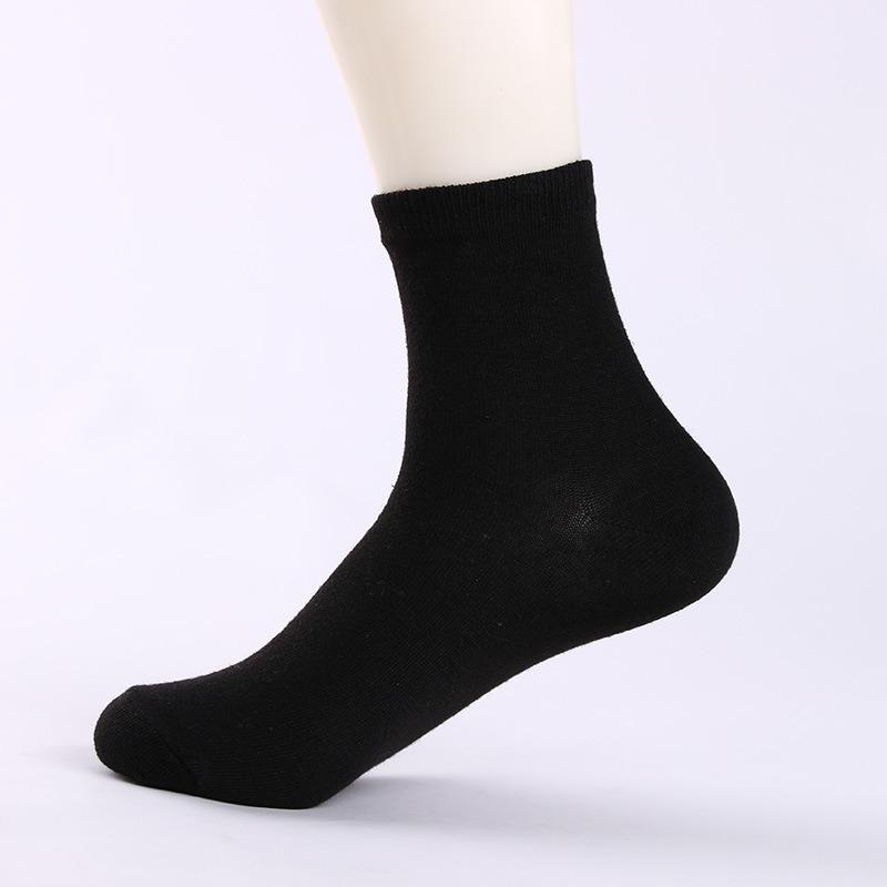 

Men s Spring and Summer Commercial Solid Color Antibacterial Breathable Deodorant Wicking Socks 1 pair чорний