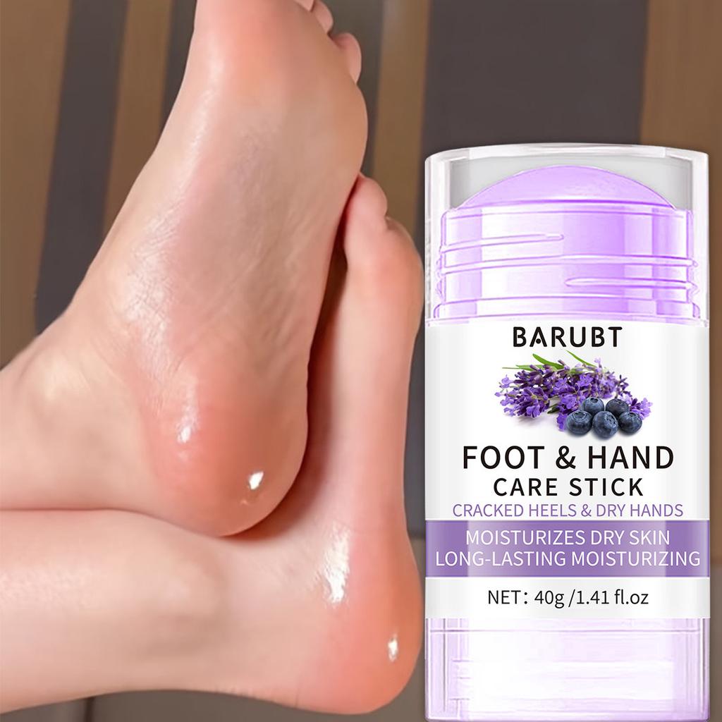 Lavender Hand & Foot Cream, Intensely Moisturizing Cracked Heel Repair Balm, Nourishing Knee & Cuticle Care, Dry Skin Restoring Ointment