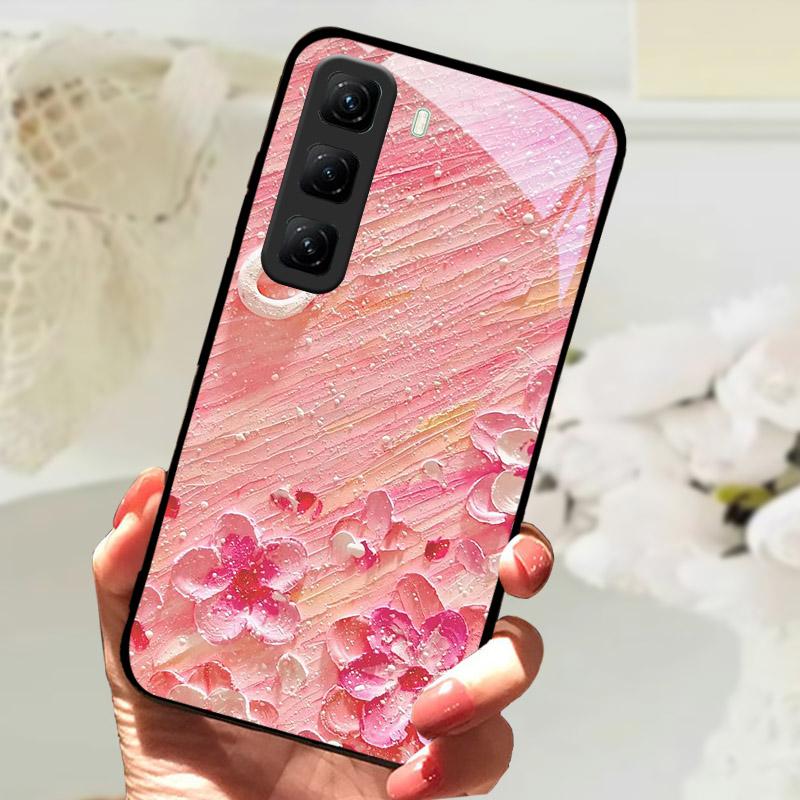 Gehärtetes Glas Case Für Infinix Hot 60 60i Hot60 Pro Plus 60Pro Handy Rückabdeckung Vollständige Abdeckung Linsenschutz Hülle Fundas Etui