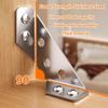 100Pc-12Pc Stainless Steel Angle Bracket Universal Furniture Right Angle Fixed Bracket Cabinet Trapezoidal Layer Board Connector