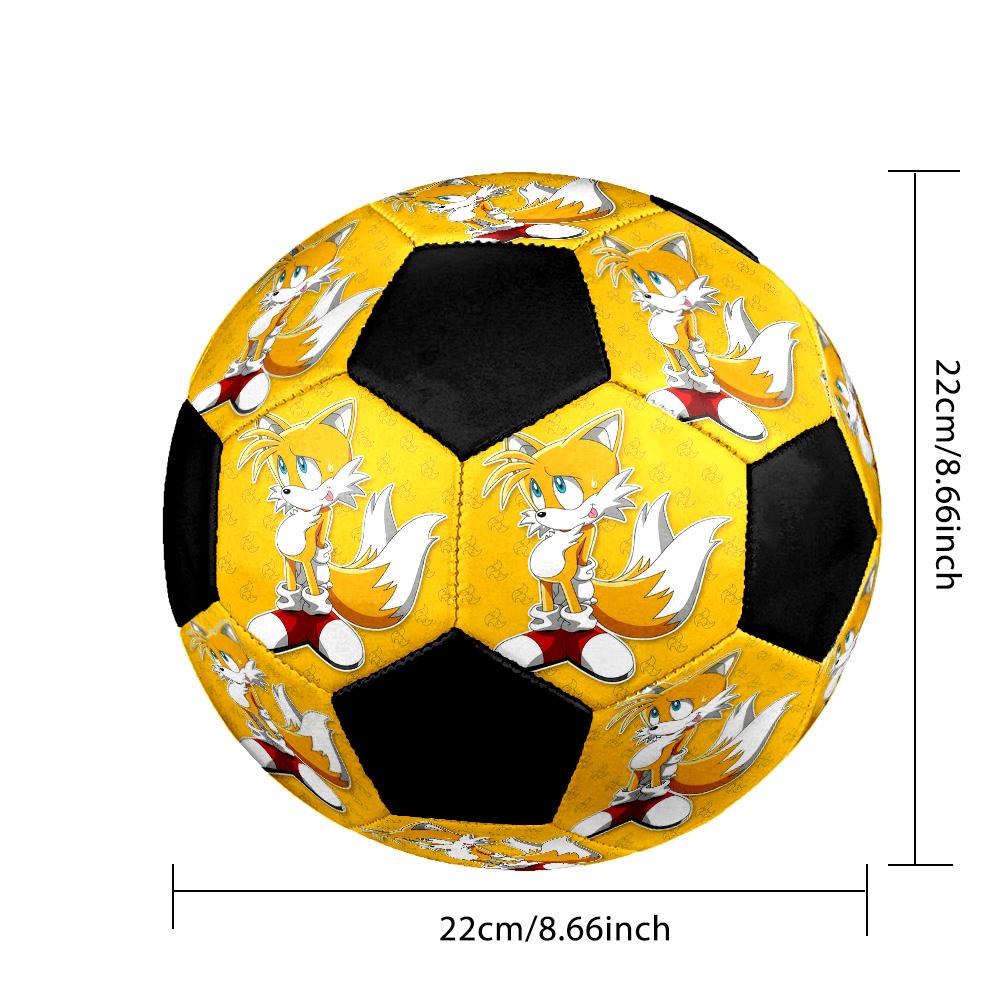Tails Collection Soccer Ball Colorful All Ages Machine Stitched PVC Competition Ready Durable High-Bounce.SIZE5