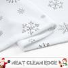 FRAMICS Christmas Throw Blanket, Soft White Winter Fleece Blanket Throw, Silver Snowflake Warm Fuzzy Flannel Blanket for Couch Sofa Decorative