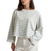 Polo Ralph Lauren Loose Cotton Striped Sailor T-Shirt Women Tops Blue White WMPOKNINC020208-400