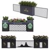 Yumao Iron Art Planter Box with Fence Partition