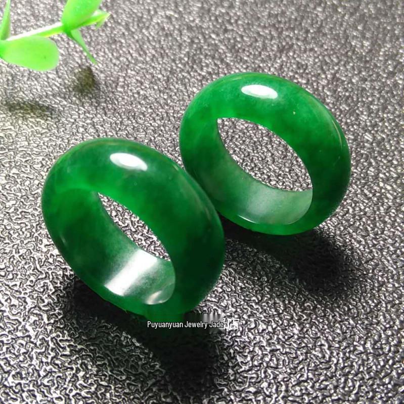 Imperial Green Jade Rings for Couples - Fashionable Men's and Women's Styles