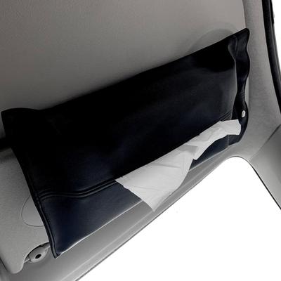 Inspected In Stylish Hanging Tissue Case for and Compatible with Boxes and Boxless PU Leather Black Visor [100% Japan] Cars, Headrests, Kitchens,
