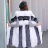 Haining fur new high imitation fox fur vest women's fur vest medium and long winter coat