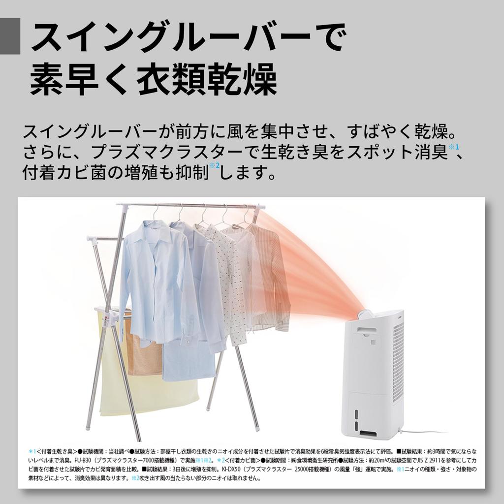 Osuszacz powietrza Sharp i nawilżacz powietrza Oczyszczacz powietrza Biały Plasmacluster 25000 Oczyszczacz powietrza 21 Tatami Objętość nawilżania Przybliżona osuszanie