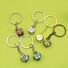Retro Alloy Dice Keyring – Solid Color Cultural Game Pendant