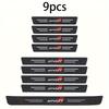 9PCS Car Door Sills Guards Stickers Film Anti Scratch Carbon Fiber Protector Scuff Pedal Cover Auto Accessories