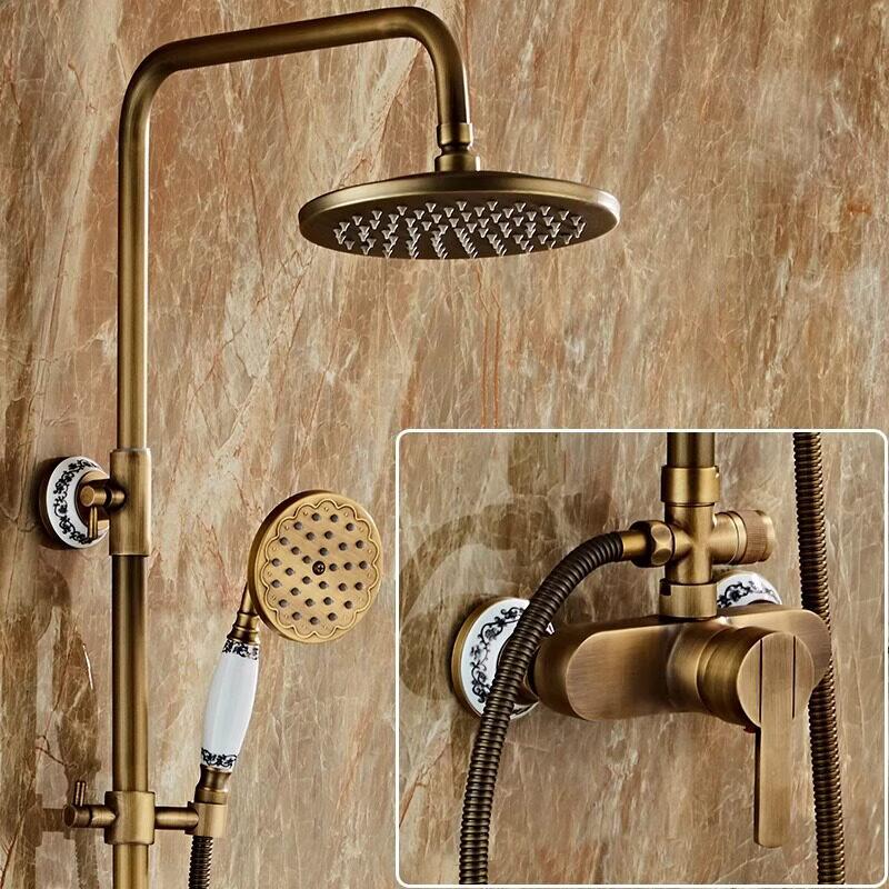 TLXT Antique All-Copper Shower Set