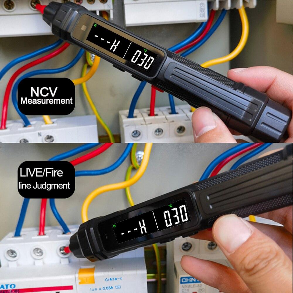 1PC Smart Digital Multimeter 4000 Zählt Berührungsloser Hochpräziser Spannungsprüfer Stift Auto Range Kapazität OHm NCV Tester