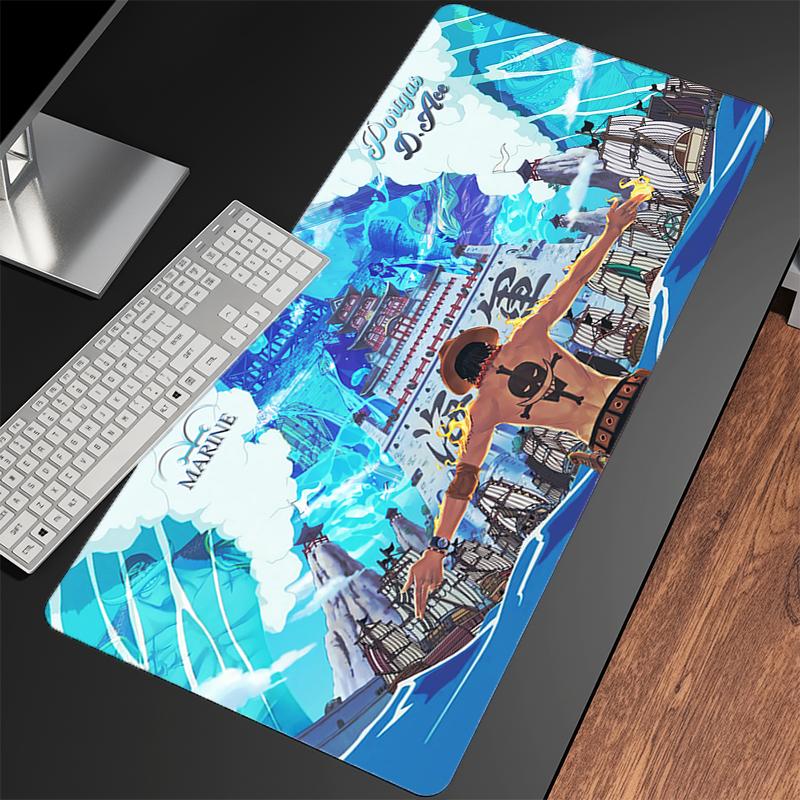 Großes Mauspadd Anime Erweitertes Mauspadd Oone Ppiece Ace Rutschfeste Gamer Schreibtischmatte Büro Gaming Mauspadd Glatte Oberfläche Teppich
