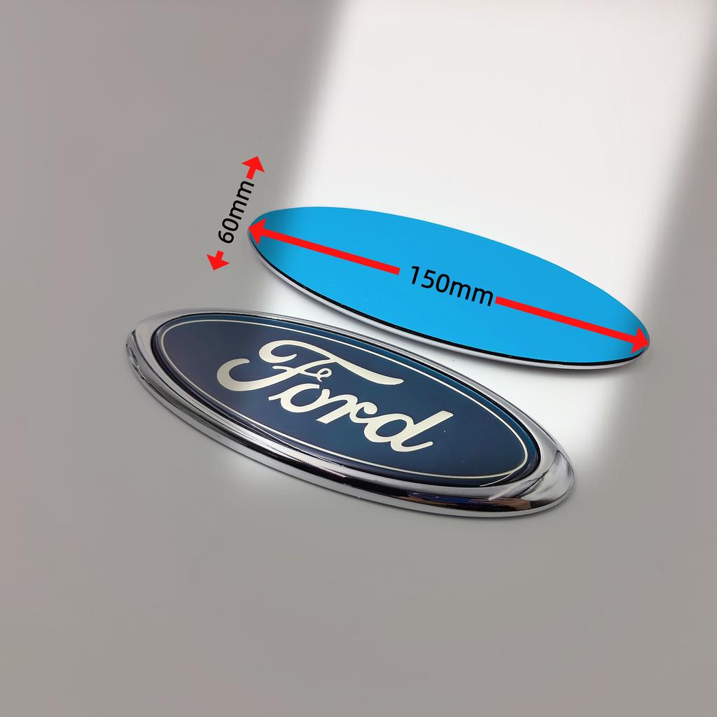 LLI6 Car Front Hood Emblem Bonnet Badge Rear Trunk Badge 150mm 146mm 148mm For Ford Focus Fiesta Ranger Mondeo Mustang
