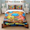 Bedding Set 1 Duvet Cover 2 Pillowcases SpongeBob Print Soft Bed Linen Bedroom Decor