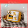 Canvas Bag Women Small Crossbody With Colorblock Pattern For Daily Use