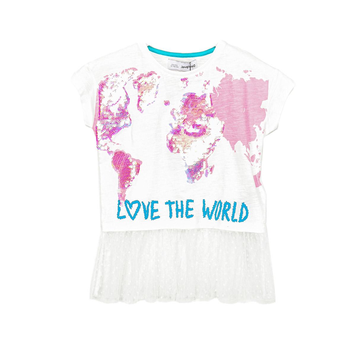 

Футболка с короткими рукавами и круглым вырезом 20SGTK23 для девочек 3/4 AÑOS белый