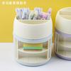Creative Cartoon Multi Grid Pen Holder Student Multifunctional Desktop Stationery Storage Box