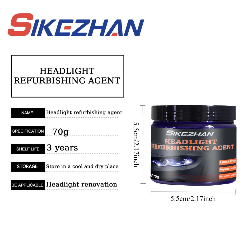 Car Headlight Restoration Polishing Kits Headlamp Scratch Remover Repair Cleaning Paste Remove Oxidation Headlight Polish Liquid