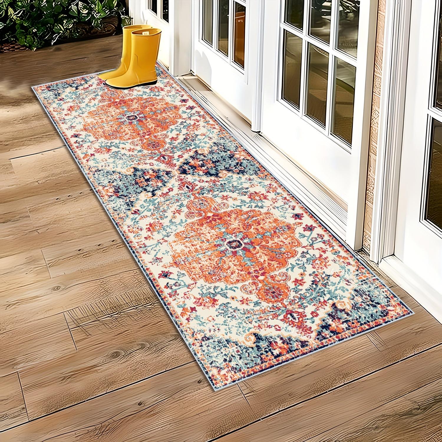 

[Красивый | Прочный] Прочный | Красивый персидский цветочный уличный ковер - Моющийся ковер, подходящий как для внутреннего, так и для наружного использования 1pc Flannel 40x60cm