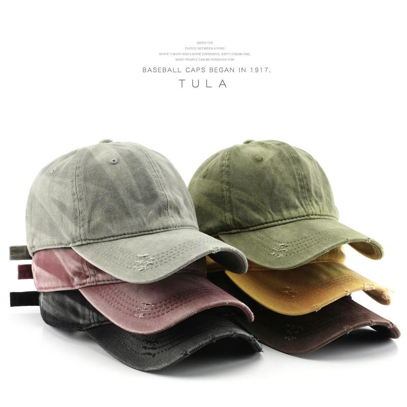 Retro female personalized washed tie-dye baseball cap outdoor leisure spring and summer men's travel sunscreen sunshade cap