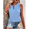 Women's Keyhole Neck Sleeveless Tank Top, Summer Business Casual Basic Tops for Women, Crossborder Basic Vest