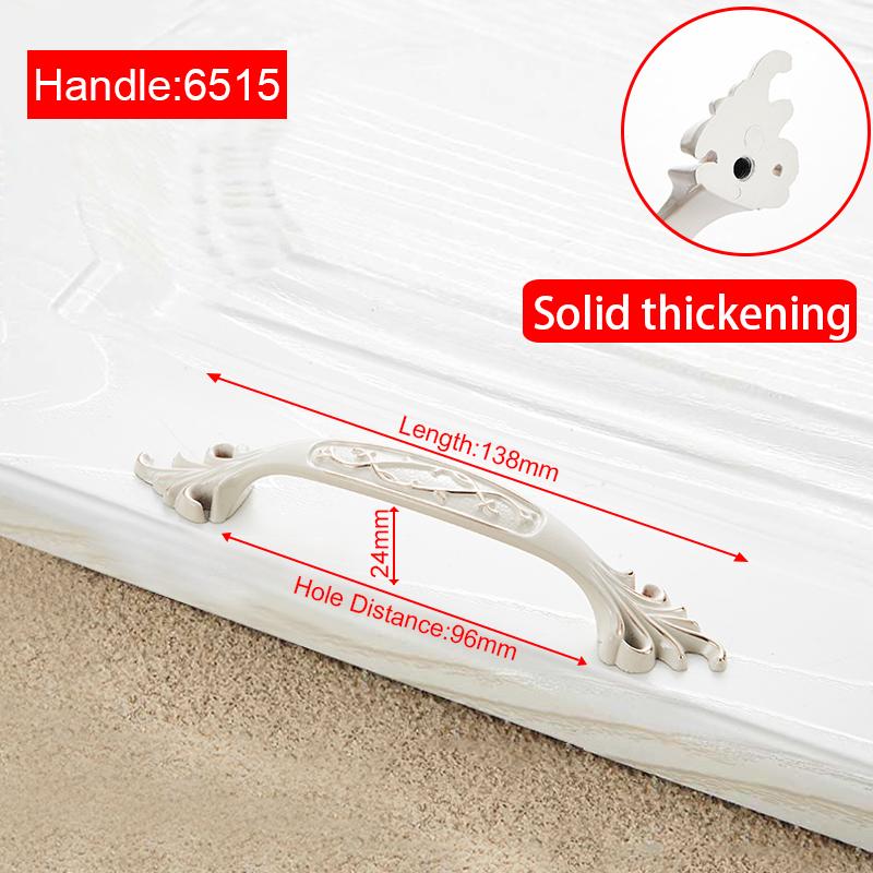 NAIERDI Ivory White Cabinet Handles Zinc Aolly Kitchen Cupboard Door Pulls Drawer Knobs European Fashion Furniture Handle