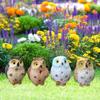 62KD Bird Miniature Figurines Resins Statue Desktops Sculpture for Garden Landscape Birthday Party Gift