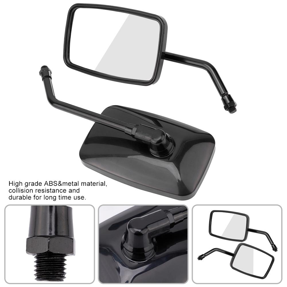 2Pcs Motorcycle Street Bike Modified Square Rearview Mirror Rear View Side Mirrors