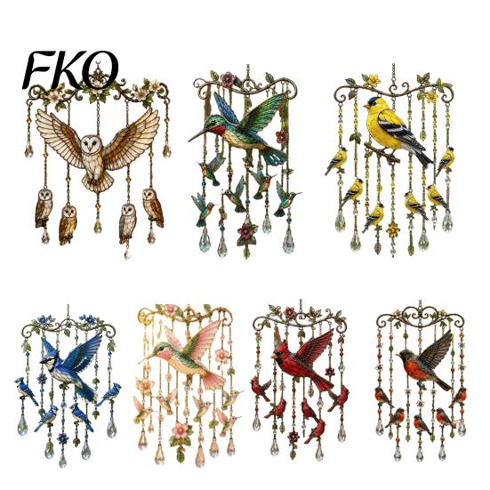 Patio Wind Chimes Outdoor Bird Chimes, Decorative Hanging Pendants, Acrylic Balcony Decoration Ideas Window Hangings for Garden Porch