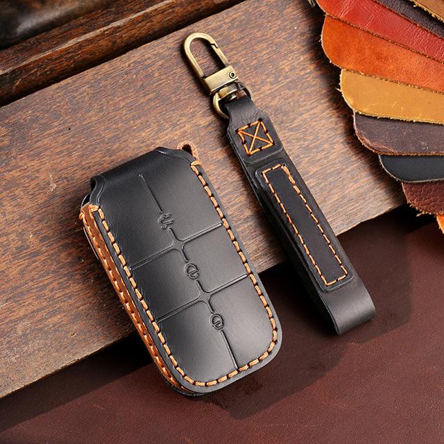 Leather Car Key Cover Keychain Holder Case Protector for Geely Galaxy L7 2023 L6 MAX 1.5T Plus AIR PRO 3 Buttons Smart Remote
