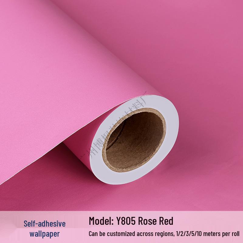 Papel Tapiz Adhesivo Impermeable de Color Sólido para Habitaciones Infantiles y Espacios de Vida