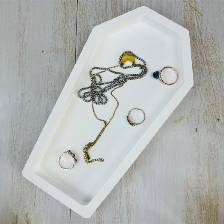 Coffin Shaped Resin Tray Molds for Making Jewelry Tray Display Stand
