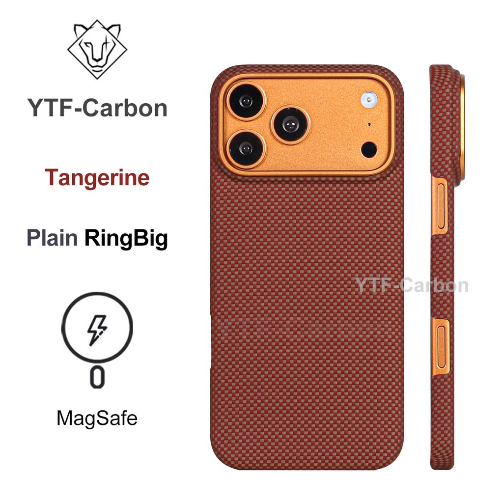 YTF-Carbon Magnetic Case For iPhone 17 Pro Aramid Carbon Fiber Cover For Magsafe 17 Pro Max Cover Mobile Phone Accessories