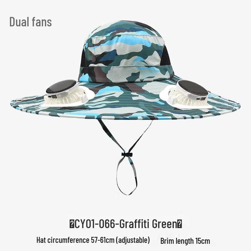 Solar Charging Dual Fan Sun Hat