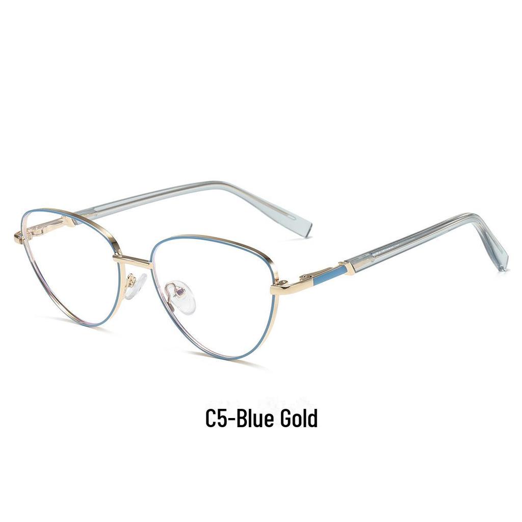 2023 Trendy Cat-Eye Glasses: Hot-Selling Xiaohongshu Frame, Anti-Blue Light, Plain Mirror for Students and Netizens