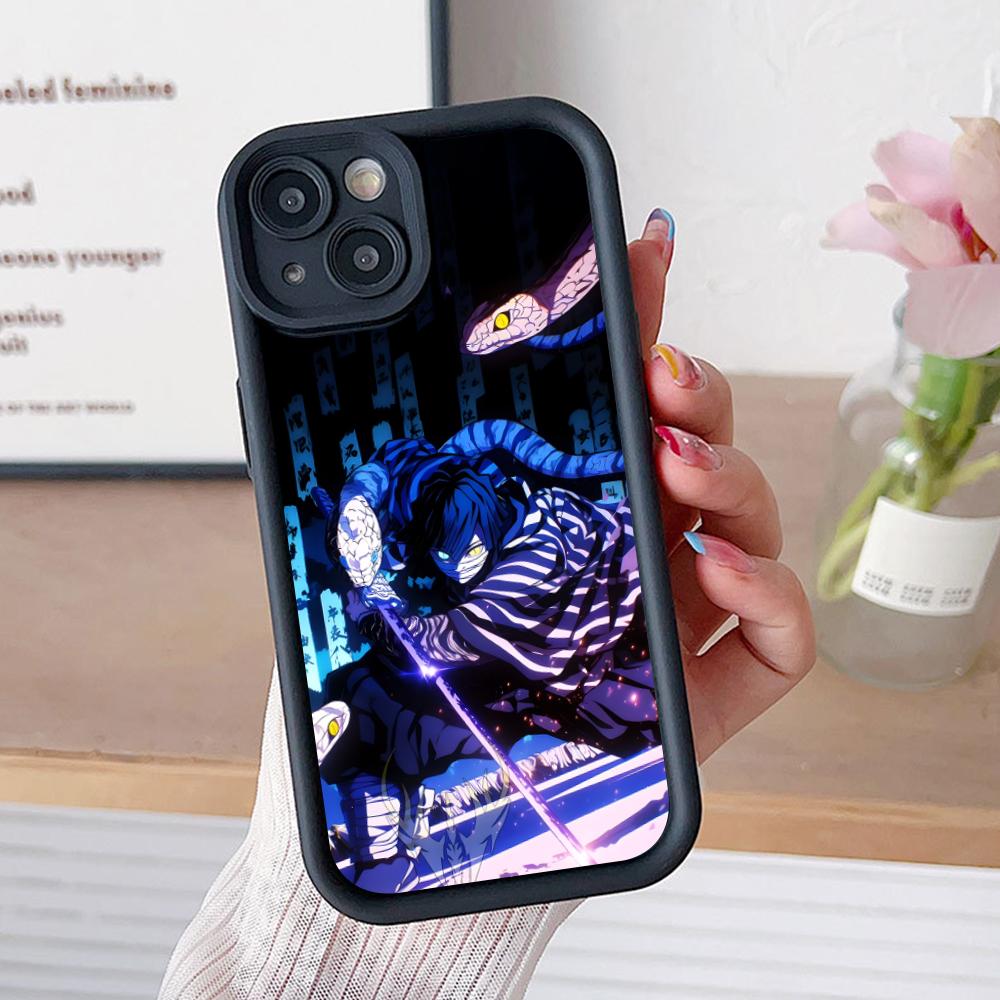 Blade Extinction Obanai Iguro Phone Case for iPhone 17 16 15 14 13 12 11 Air Pro Max Plus Thicken TPU Colorful Cover Pretty